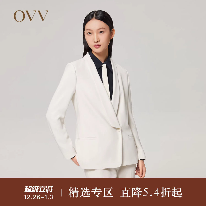 【日本进口三醋酸】OVVOutlet秋冬女装时尚休闲通勤套装西服
