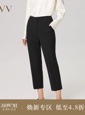 OVVOutlet秋冬女装高弹基础易搭经典舒适通勤休闲裤