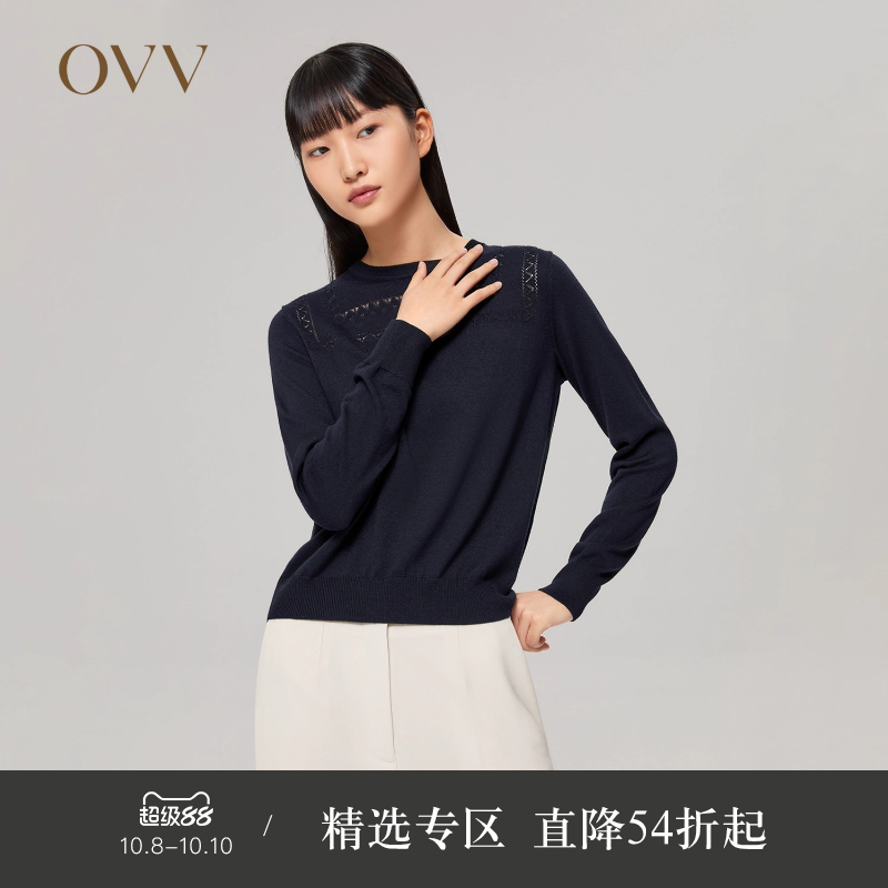 OVV圆领秋冬长袖针织衫