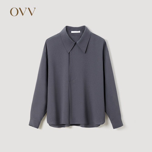 OVV直筒型休闲长袖秋冬醋酸