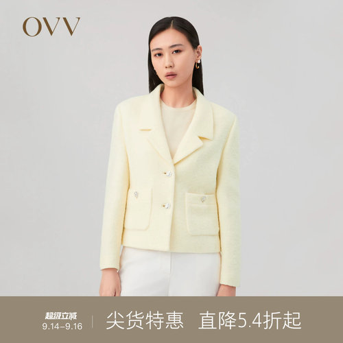 秋冬长袖西服OVV针织窄袖秋冬
