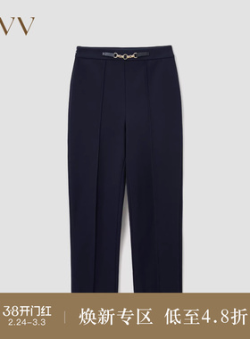 OVV秋冬女装金属搭扣装饰弹力舒适紧身裤