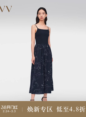【星辰印花系列】OVV春夏热卖女装优雅吊带连衣裙