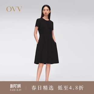 OVV春夏热卖 通勤 女装 圆领经典 连衣裙 短袖 四季