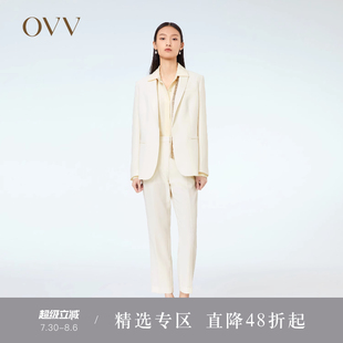 女装 OVV春夏热卖 透气易打理休闲烟管裤 日本进口三醋酸