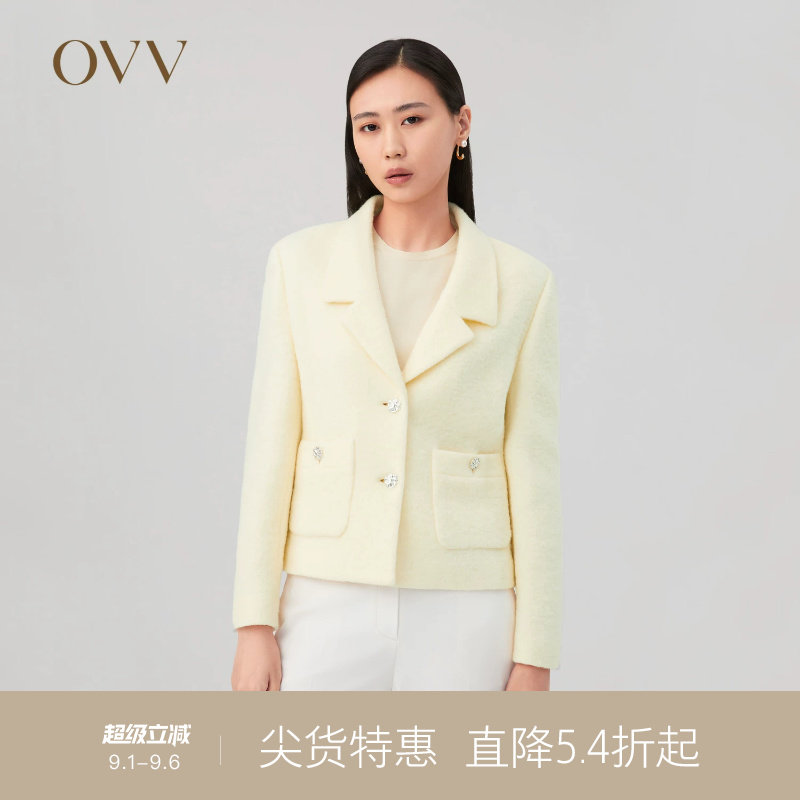 秋冬长袖西服OVV针织窄袖秋冬图片
