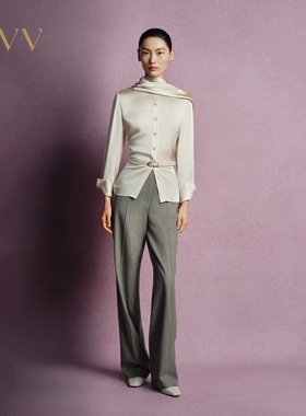 OVVOutlet秋冬热卖女装简约通勤休闲直筒舒适保暖羊毛西裤