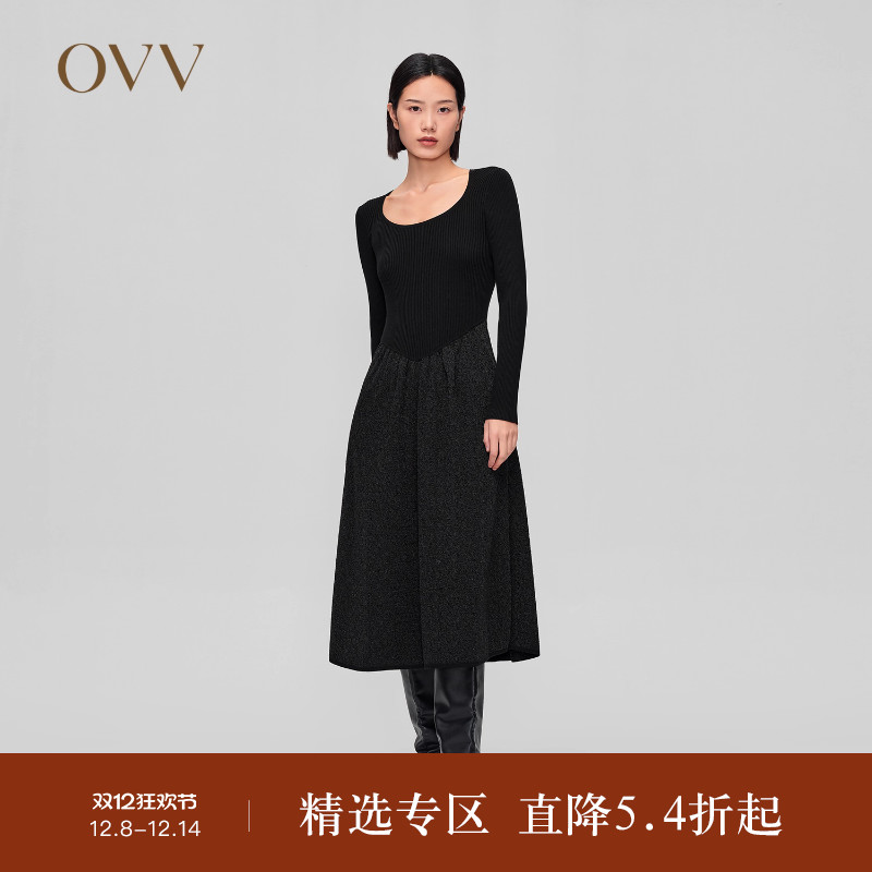 OVV秋冬新款女装金属丝