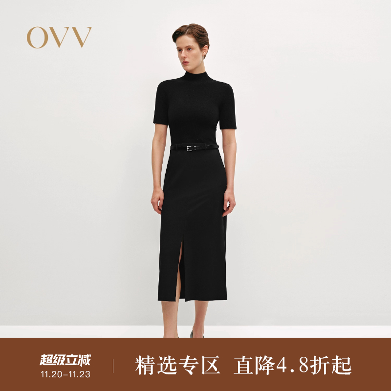 针梭镶拼 简约时髦 高领设计