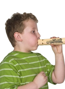 【源头工厂】奥尔夫早教音乐可印刷图案木制火车笛口哨train whis