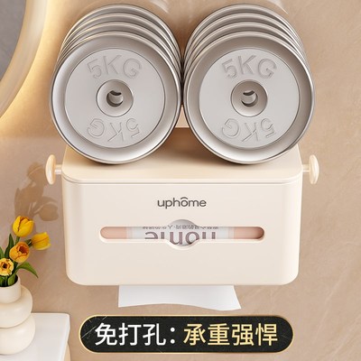 卫生间纸巾盒置物架免打孔壁挂式抽纸厕纸洗脸湿巾洗手间卷纸架子