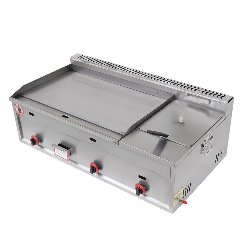 燃气扒炉炸炉All商用摆摊铁板烧葱抓饼烤冷面 面小吃设备炸串鱿鱼