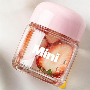 耐高温宝宝辅食盒婴儿奶粉盒燕窝分装瓶家用可爱便携玻璃密封罐