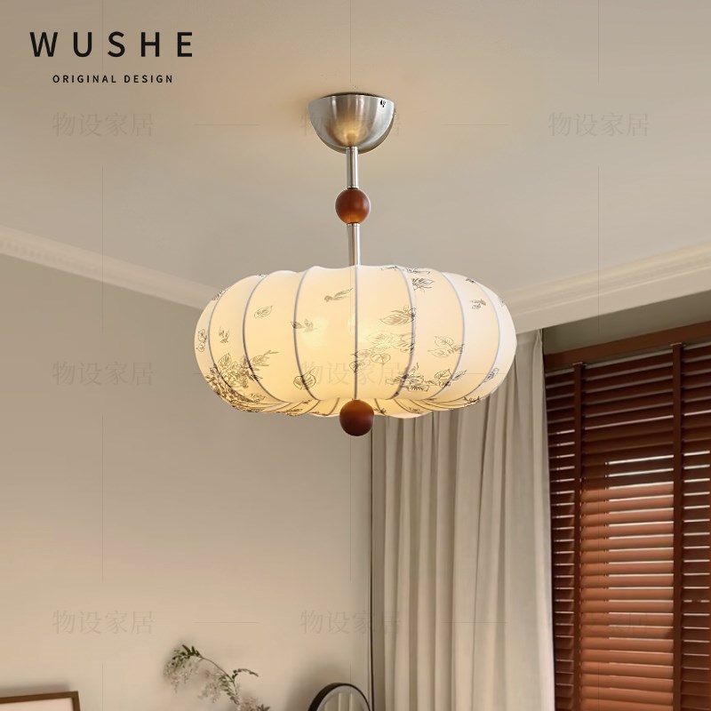 富贵法式复古中古吊灯卧室灯主灯餐厅灯书房房R间主卧奶油风灯具