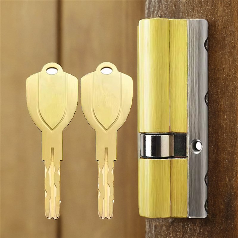 通用型防盗门锁芯超C级家用进户入户门全铜叶片一U体钥匙防撬c级