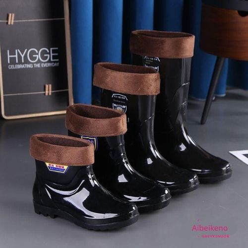 短筒雨鞋男中筒防水胶鞋男士工地水鞋夏中筒水靴防滑耐磨高筒雨靴