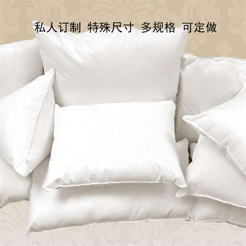 定做羽绒枕抱枕枕芯订制羽绒沙发靠背H坐靠垫羽毛垫子床垫防绒套