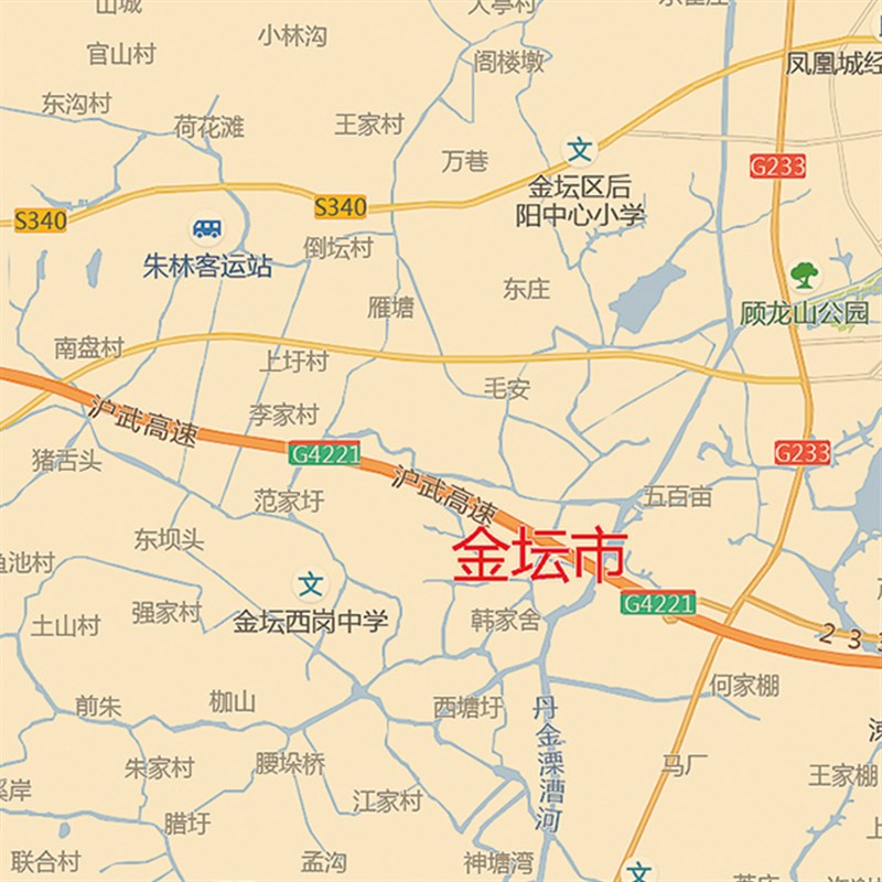 2021新款常州市地n图贴图办公室挂图高清防水墙壁贴超大装饰画定