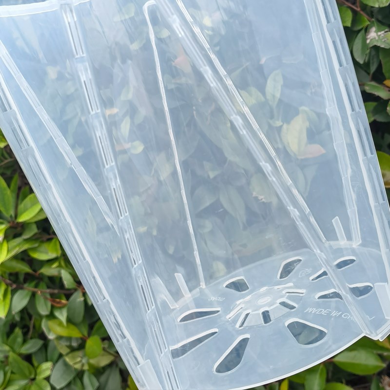 高透明大号塑料控根花盆热植花烛蔓绿绒龟背竹专用透气盆大口径