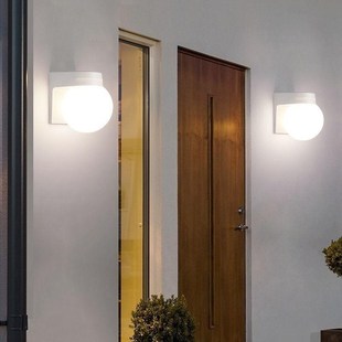 防水圆球壁灯过道走廊阳台灯 LED床头灯浴室壁灯户外防晒防潮壁灯