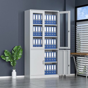 文件铁办公室大器铁皮多斗抽屉式钢制资料带锁凭证档案柜子储物柜