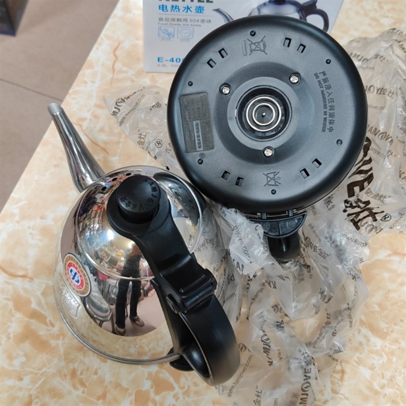 KAMJbOVE/金灶 E-400 E-400A不锈钢电水壶电茶壶E400单个底座单壶