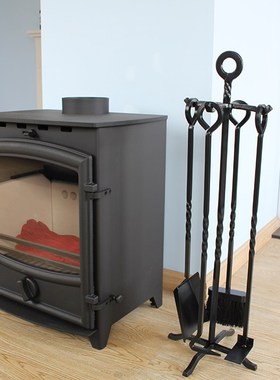 燃木壁炉操作工具 火炉工q具套装 TOOL SET 铁艺摆件  壁炉火钩灰