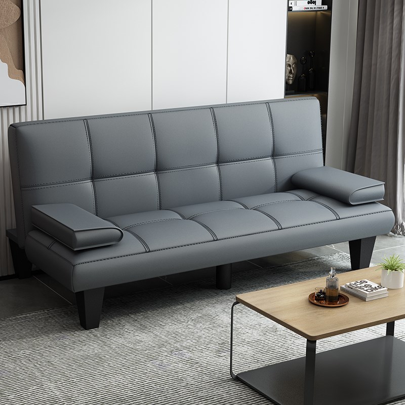 折叠沙发床两用202o5新款简易办公室小户型客厅三人可折叠皮艺沙