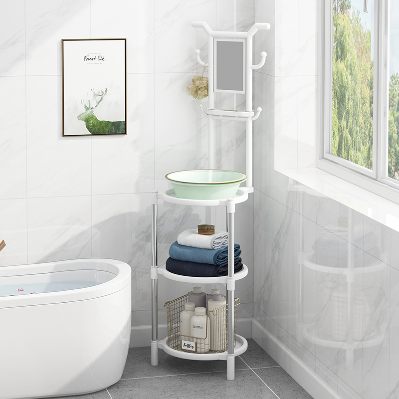 老式洗脸架农村洗脸盆架子落地家用浴室卫生间洗漱镜子.收纳面盆