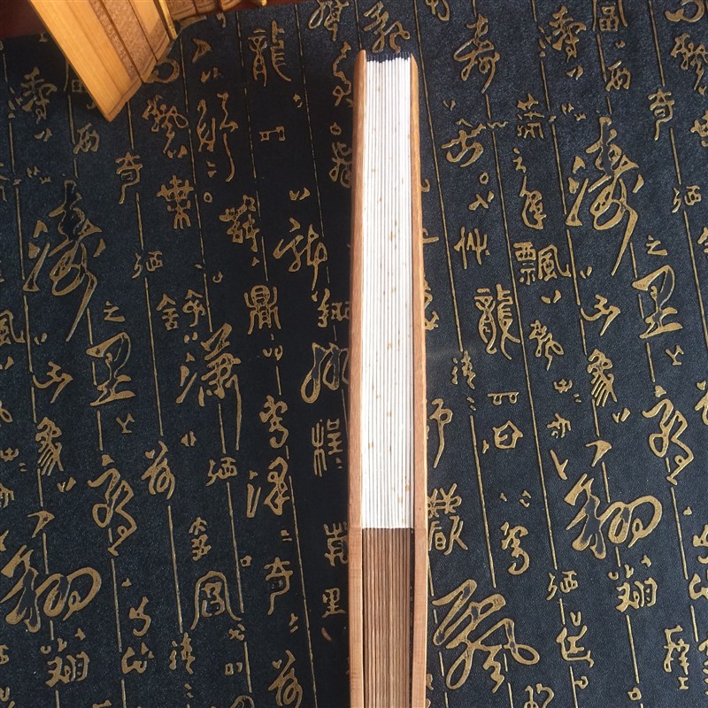 宣纸扇子空白洒金宣纸扇面10寸竹子折扇书法绘画创作折扇