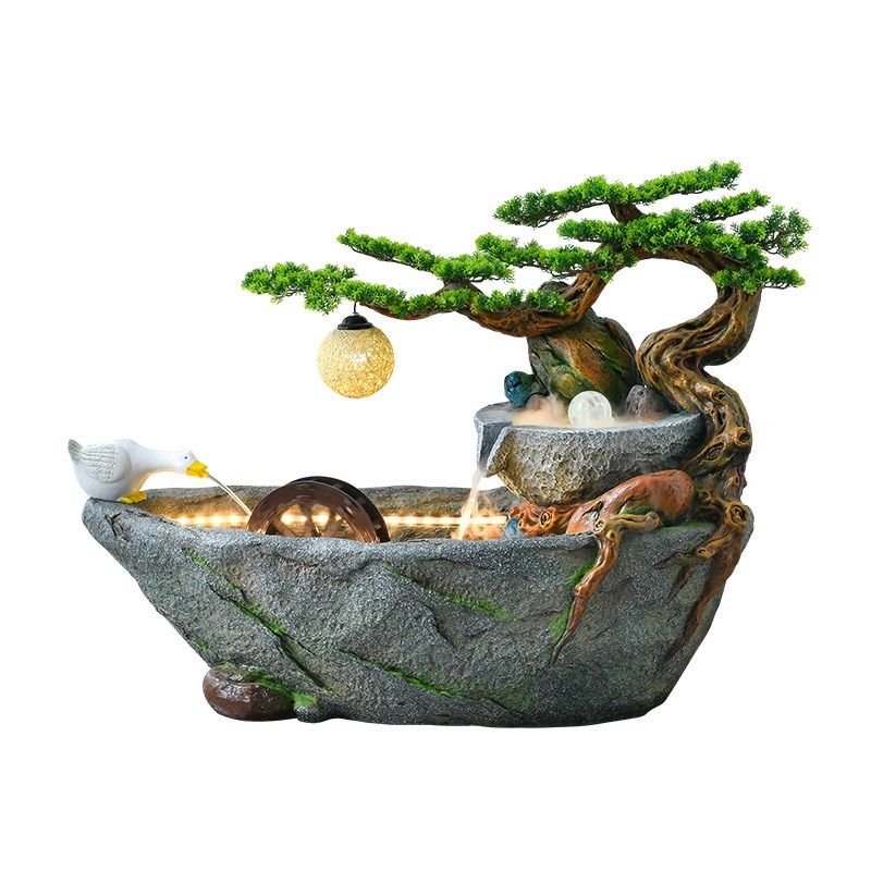 公司落地装饰摆件户外庭院造景布置循环水鱼池办公室假山流水喷泉,家居饰品,装饰摆件,淘宝优惠券,粉丝福利购,淘宝优惠卷