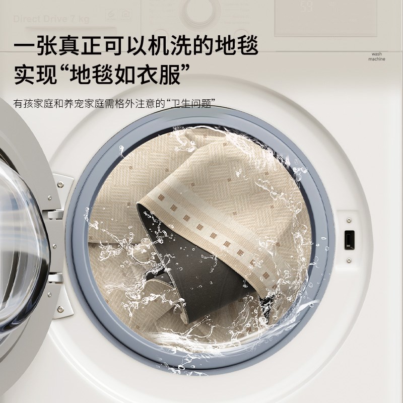 可拆洗地毯客厅卧室202t5新款大面积全铺可机洗奶油风家用隔音定