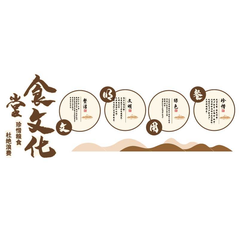 食堂文化墙贴纸珍惜节约粮食员工饭厅墙面装饰画餐饮光碟行动标语,家居饰品,文化墙贴,淘宝优惠券,粉丝福利购,淘宝优惠卷