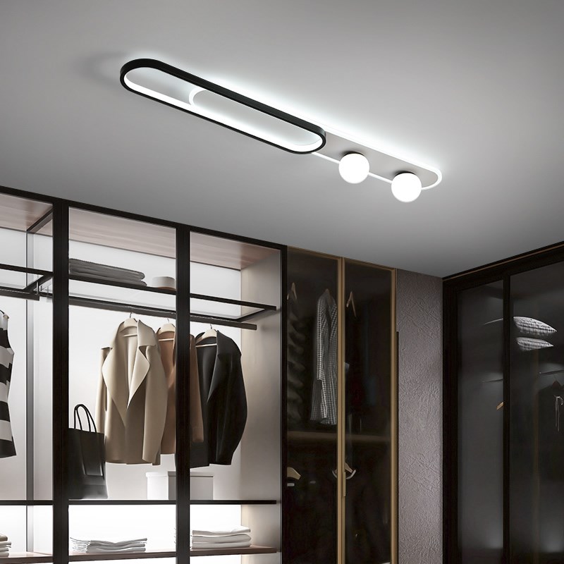 阳台过道灯led长条灯条形吸顶灯家用H走廊玄关衣帽间灯入户玄关灯