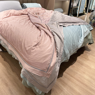 商场100支莱赛尔天丝桑蚕丝夏凉被空调被夏季薄被可机洗简约纯色