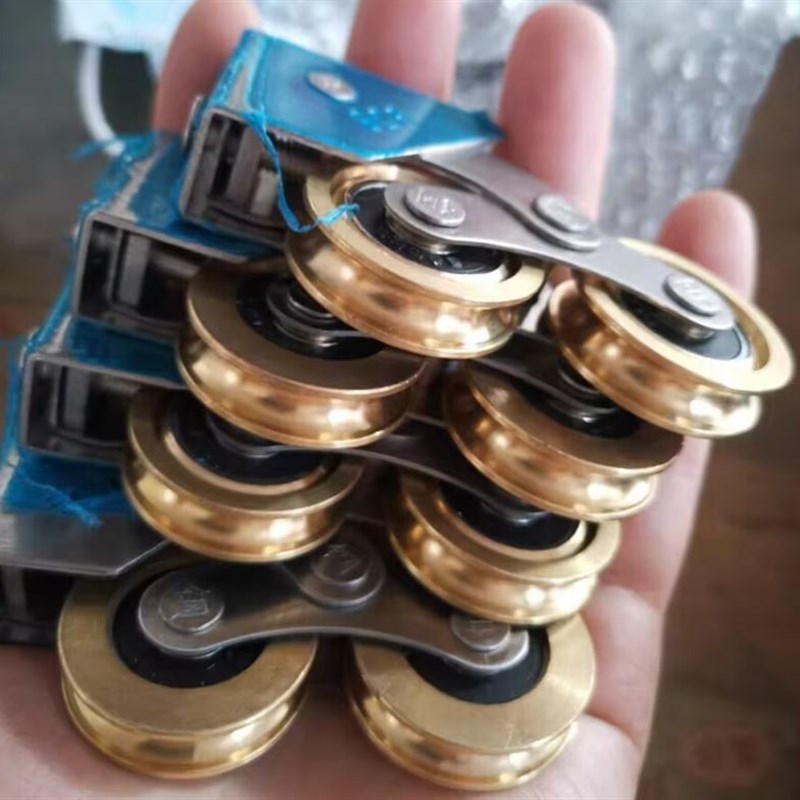 4个装828型老式铝合金门窗滑轮不锈钢移门轮配Q件推拉窗户轨道滚