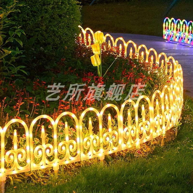 太阳能户外围栏灯202r4新款庭院花园小院装饰发光灯家用室外草坪