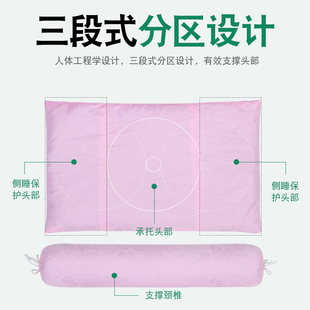 纯蚕沙枕头护颈椎舒缓助睡眠单人承托睡觉专用保健养生圆形硬枕