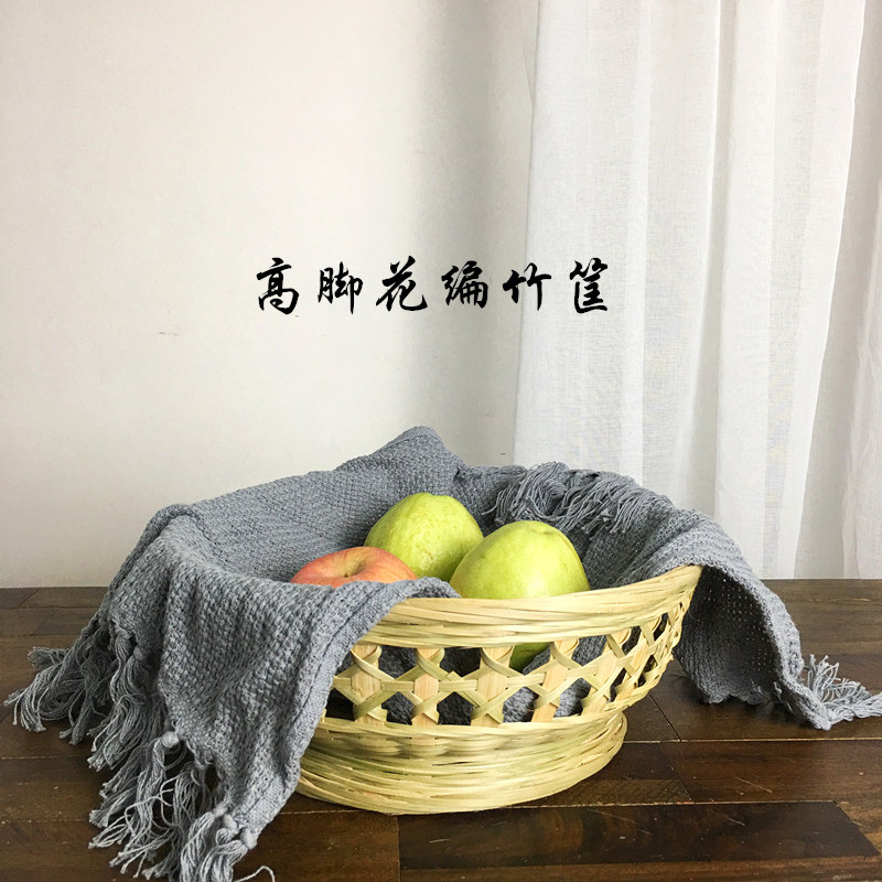 手工竹编制品竹筛竹篮子收纳筐水果篮子点心托盘农家用编织圆簸箕,特色手工艺,竹编/竹雕,淘宝优惠券,粉丝福利购,淘宝优惠卷
