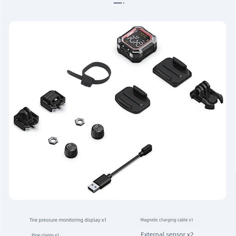 CHIGEE骑技G3摩托车胎压监测器防水无线外置胎压检测仪高精度