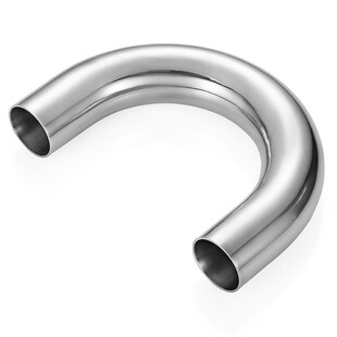 304不锈钢180U型弯头卫生级焊接外抛光无缝长短半径半圆型弯管