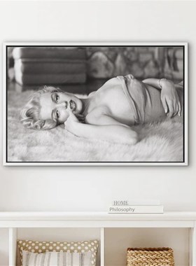 装饰画有框挂画墙壁时尚电影海报摄影梦露覆古怀旧Marilyn Monroe