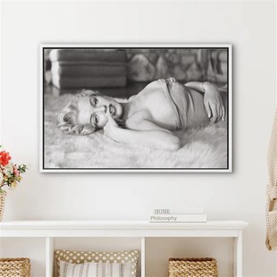 装饰画有框挂画墙壁时尚电影海报摄影梦露覆古怀旧Marilyn Monroe