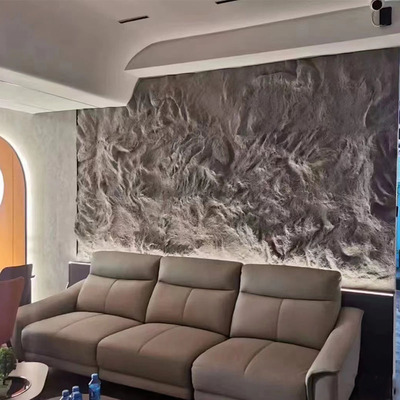 整墙定制轻质大板pu石皮蘑菇石文化石山岩仿真石材容积岩壁背景墙