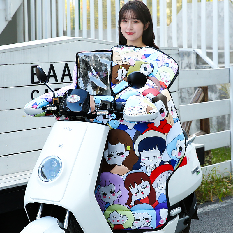 电动车挡风罩亲子款冬季加绒加厚挡风被儿童母子防风防寒保暖秋冬