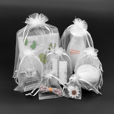 50pcs Christmas Gift Organza bags white 7x9 9x12 10x15 13x18