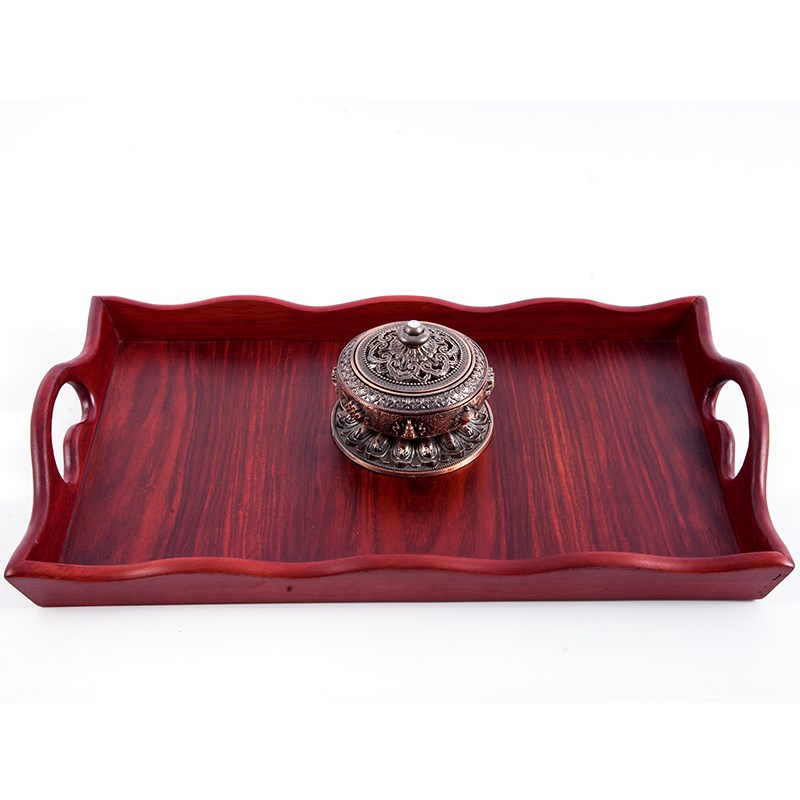 戒定真香托盘实l木香盘幡界定真香绣品法器桌围台布