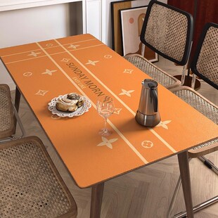 桌面垫餐桌垫防水防油防烫高级感长方形轻奢家用皮革茶几桌垫桌布