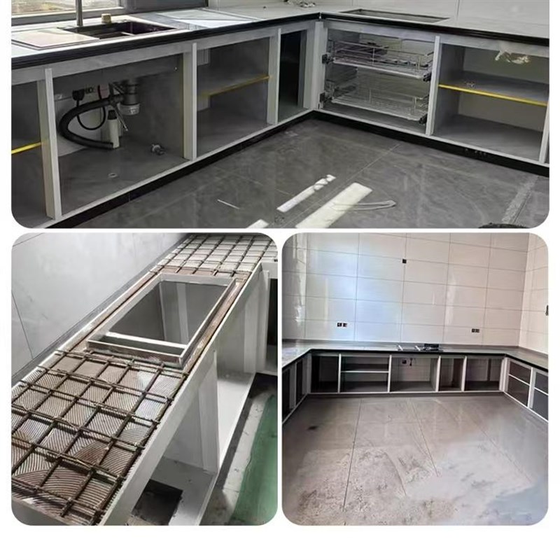 全套瓷砖橱柜铝合金配件卡槽特厚75高大J山槽隔层槽碗篮槽合金扣