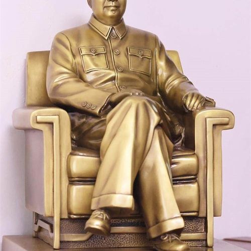 毛王席铜像伟人雕塑客厅东雕像摆件东铜像摆台全身坐像办公室桌面